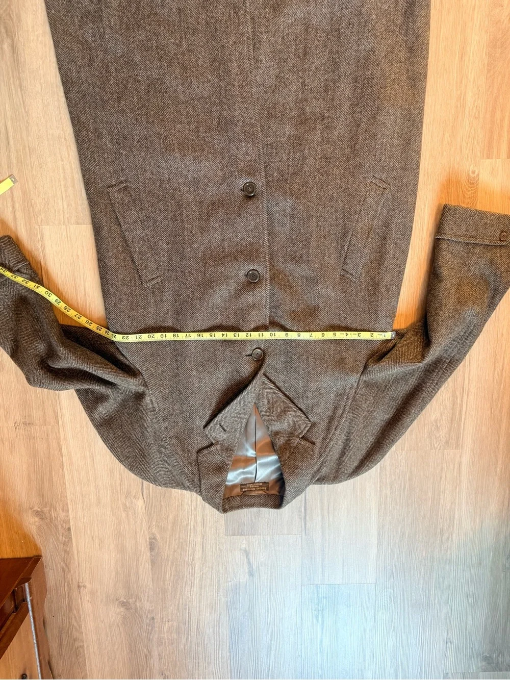 Brooks Brothers Brown Herringbone Trench Coat